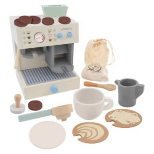 Kids Wooden Kitchen Accessories Toy Play Set - Coffee Set