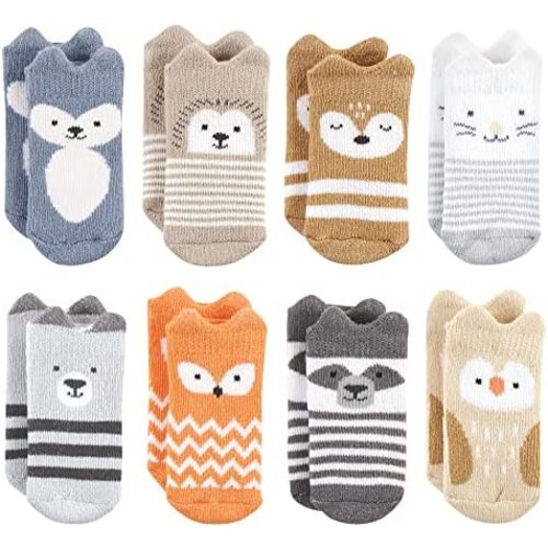 Hudson Baby Baby 8-pack Cotton Rich Newborn and Terry Socks