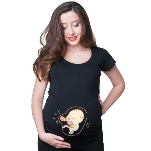 Funny Boxing Baby Pregnancy Announcement Maternity T-Shirt