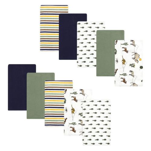 Luvable Friends Hudson Baby Flannel Burp Cloths 10pk Set
