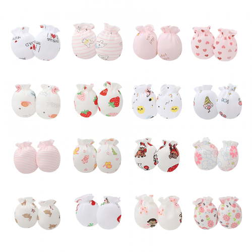 TELOLY 16 Pcs Baby Mittens,No More Face Scratches Newborn Mittens,Non-Restrictive Movement Baby Mittens for 0-6 Months,Style2