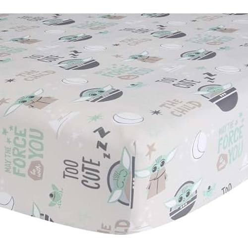 Amazon.com: Lambs & Ivy Star Wars Cozy Friends Baby Yoda/Grogu Fitted Crib Sheet