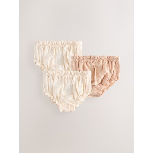 Neutral 100% Cotton Baby Knickers 3 Pack (0mths-2yrs)