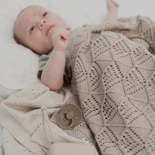 BIBS Knitted Blanket Wavy - Vanilla | Soft & Organic Cotton – Bibsworld store US