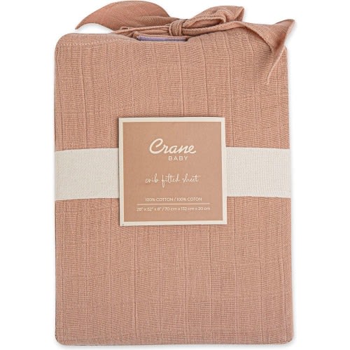 CRANE BABY Fitted Crib Sheet, Copper