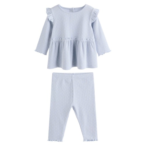 Kids' Frill Hem T-Shirt & Leggings Set, 9-12M