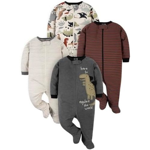 Gerber Baby Boys' 4 Pack Sleep 'N Play Footie