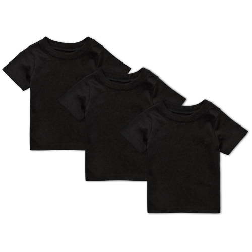 Garanimals Baby Boy Basic Short Sleeve T-Shirt Multipack, 3-Pack, Sizes 0-24 Months