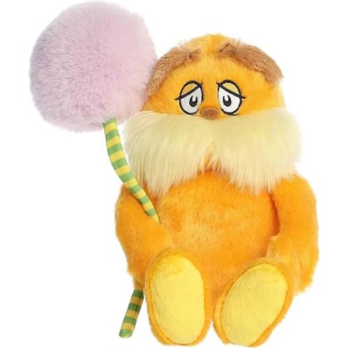 Aurora® Whimsical Dr. Seuss™ The Lorax with Truffula Stuffed Animal - Officially Licensed Plush for Imaginative Play - Perfect for Kids and Adults - Orange 11 Inches