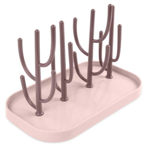 Blasgw Baby Cactus Milk Bottle Drying Rack Multifunctional Infant Milk Bottle Water Cup Rack Removable Milk Bottle Rack Pink