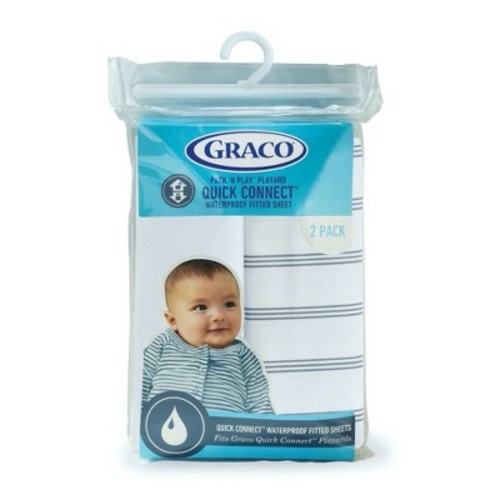 Graco Quick Connect Waterproof Playard Sheets - 2pk