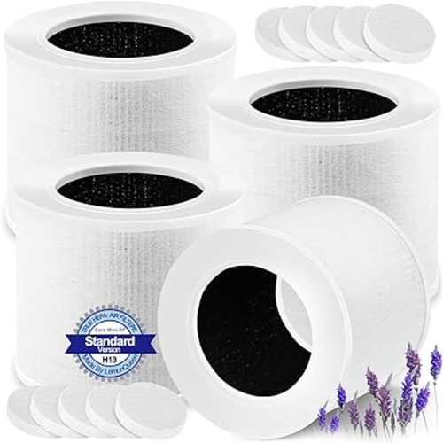 4-Pack Core Mini Air Purifier Replacement Filter Compatible with LEVOIT Core Mini Air Purifier,Core Miini-P,3-in-1 High Efficiency HEPA Filter, Mini-RF Filter with 12 Aroma Pads,Core Mini-RF