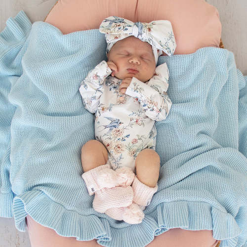 Sweet Swallows Long Sleeve Organic Bodysuit with Frill