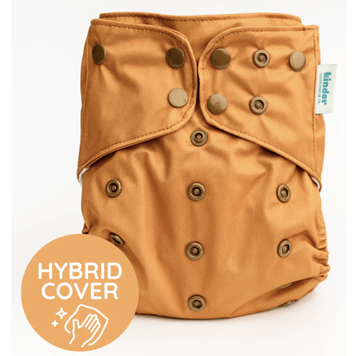 Golden Solid Color: NEW Essentials Hybrid Wipeable Diaper Cover