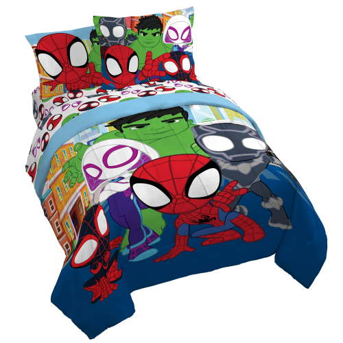 Sunny Side Up Spidey & His Amazing Friends 4 Piece Toddler Size Bed Set