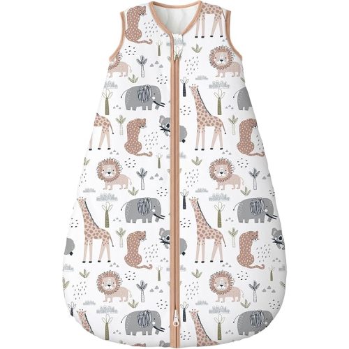 Yoofoss Saco de dormir para bebé de 6 a 12 meses, 1.5 tog manta para bebé con cremallera de 2 vías, 100% algodón de tela orgánica para invierno, cálido, suave y cómodo