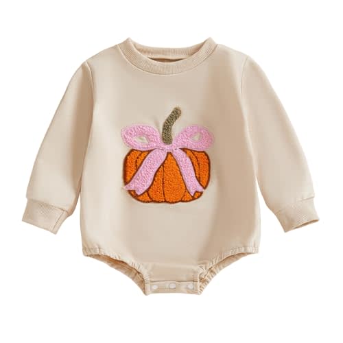 Rourufy Newborn Baby Girl Christmas Outfit Waffle Gingerbread Onesie Bubble Romper Sweatshirt Infant Fall Winter Clothes