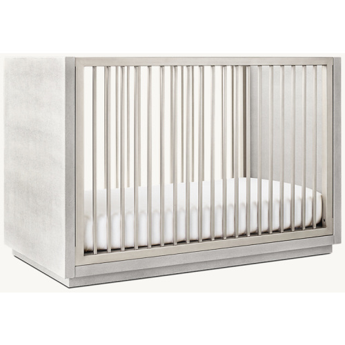 Clio Shagreen Panel Crib - Pewter | RH Baby & Child
