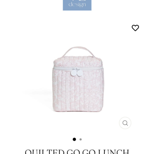 Quilted Go Go Lunch Insulated Bag - Woodland Pink