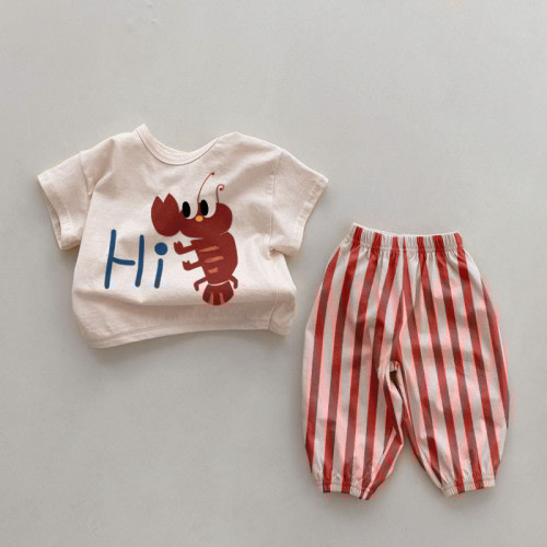 HI Baby Lobster 2-Piece Striped Set