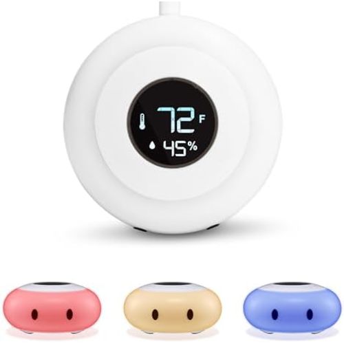 LittleHippo Kelvin Color Changing Night Light, Room Thermometer and Hygrometer (Humidity Monitor) for Nursery, Baby's Bedroom, Child's Room