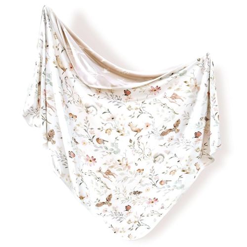 GRSSDER Baby Blankets Super Soft Stretchy Jersey Knit Swaddle Blanket for Baby Girls, Stylish Double Layer Receiving Blankets 34 x 44 Extra Large for Swaddling, Blush Pink