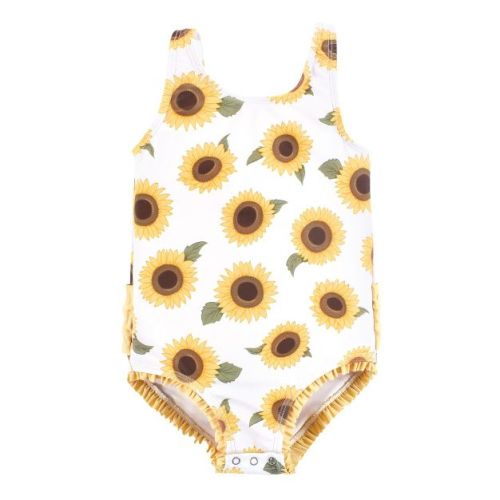 Hudson Baby Girls Baby Swimsuit, Sunflower
