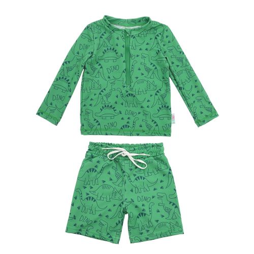 ALVABABY Long Sleeve Baby/Toddler Boys' Rash Guard Sets,Boy Swimsuit UPF 50+ Sun Protection 2 Piece Bathing Suit