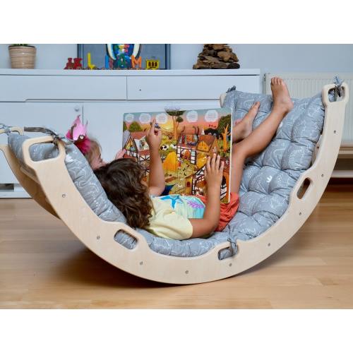 Kids Climbing Arch with Pillow Set, Large Size Montessori Arch Climber, Toddler Climbing Set