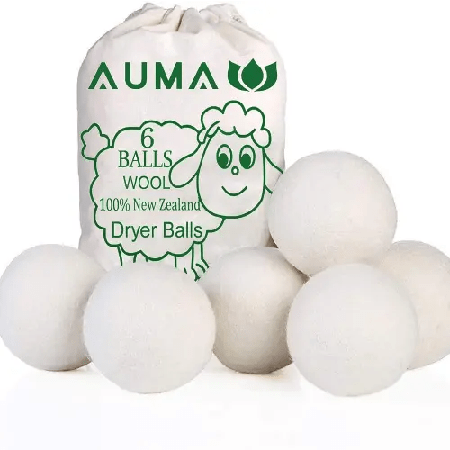 AUMA 6 Pack Wool Dryer Balls