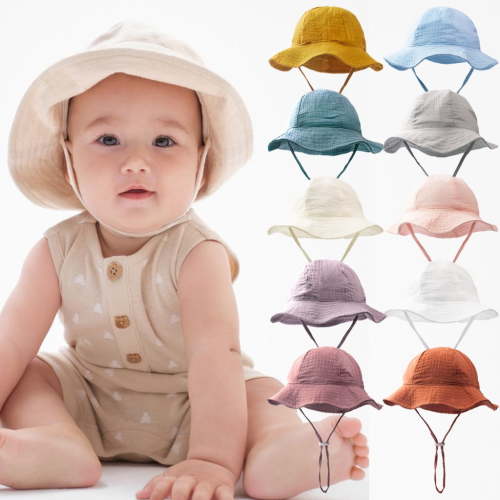 Dalrosia Baby Sun Hat Toddler Cap Beach Hats with UPF 50+ Protective Sunscreen Newborn Bucket Hat for Boys Girls 3-12M