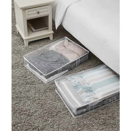 Mainstays 2pack Clear-Peva Under-bed Storage