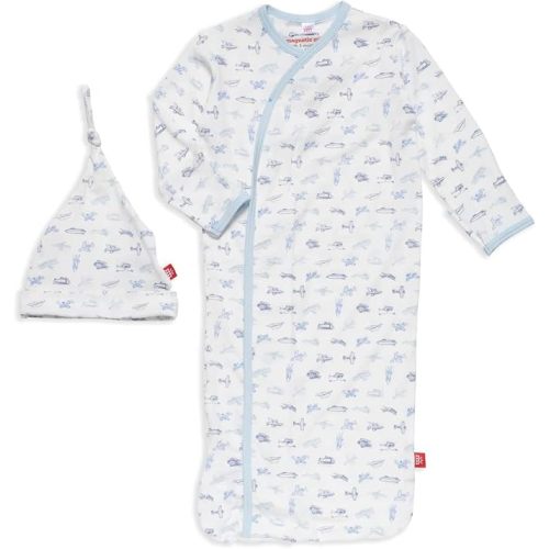Magnetic Me Modal Newborn Sleeper Gown & Hat Set | Silky Soft Modal Fabric Sleep Sack