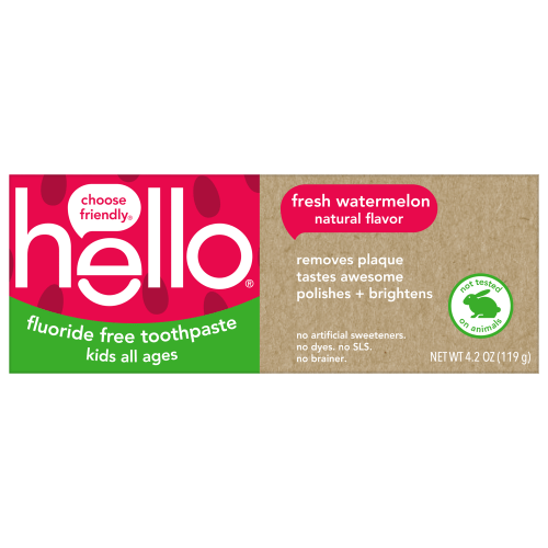 hello Kids Fluoride Free Toothpaste, Fresh Watermelon, 4.2 OZ