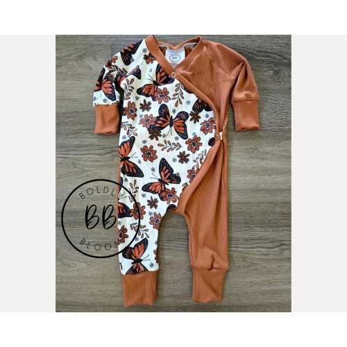 Handmade Baby Romper – Stretchy Knit Infant Outfit – Easy Snap Closure Baby Clothes – Soft Newborn Romper – Baby GirlGift