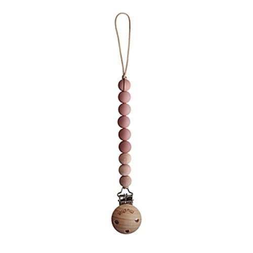mushie Cleo Pacifier Clipmushie Cleo Pacifier Clip in Powder