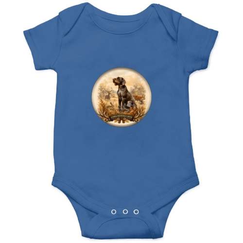 German Wirehaired Pointer Dog Wildlife Art Baby Onesies