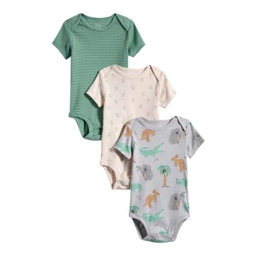 3-Pack Assorted Organic Cotton Bodysuits