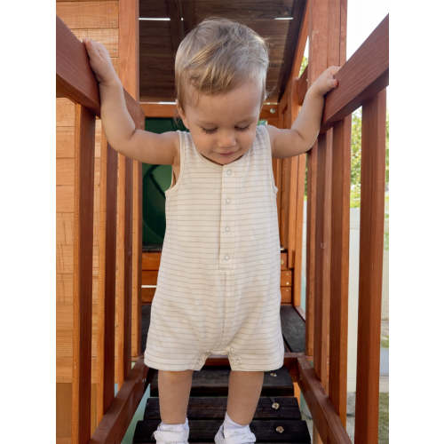 Sage Pencil Stripe / Organic Shortie