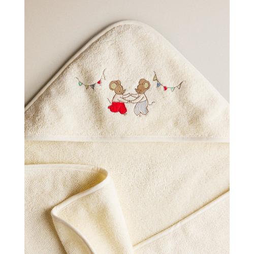 KIDS MICE HOODED BATH TOWEL