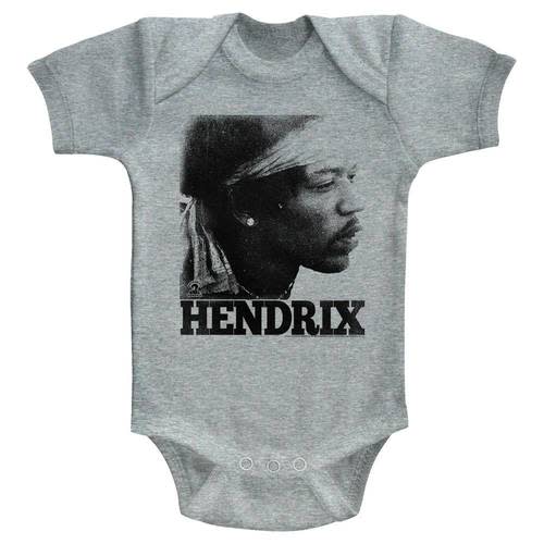 Jimi Hendrix Vintage Face Heather Baby Onesie T-Shirt