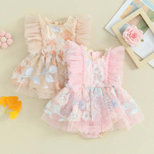GARDEN FAIRY Tulle Romper Dress PINK - Hazel & Bo