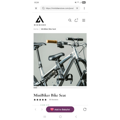 MiniBiker Bike Seat