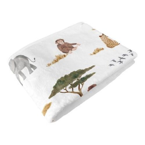 Sweet Jojo Designs Baby Boy, Girl, Unisex/Gender Neutral Toddler Blanket Jungle Multicolor