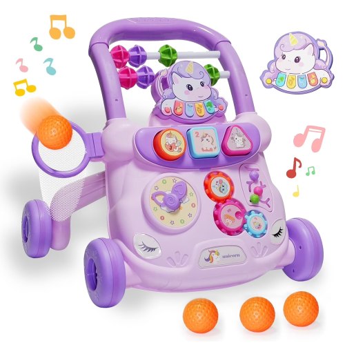 Aijohnny Baby Walker Toys,Push Walker for Boys & Girls Learning , Early Educational Toys for Kids , Birthday Gifts for Toddler 6-18 Months