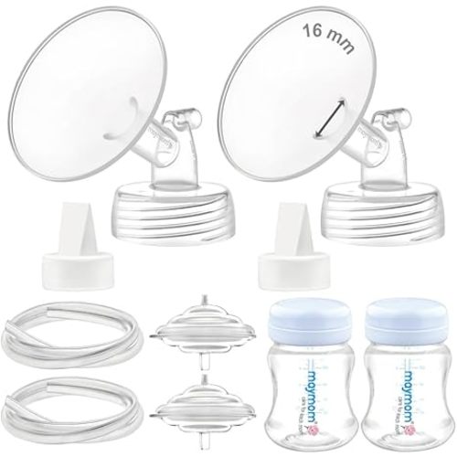 Maymom Pump Parts Compatible with Spectra S2 S1, 18mm Flange Valve Tube Bottle Backflow Protector, Not Original Spectra S2 Replacement Pump Parts Duckbill Valve Bottle