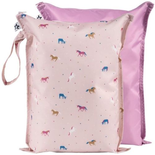 Tiny Twinkle Mess-Proof Waterproof Washable Baby/Toddler Wet Bags for Diapers, Swimsuits and Travel