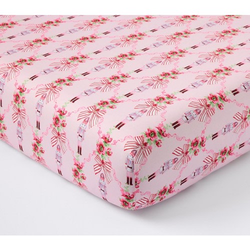 LoveShackFancy Nutcracker Organic Crib Fitted Sheet