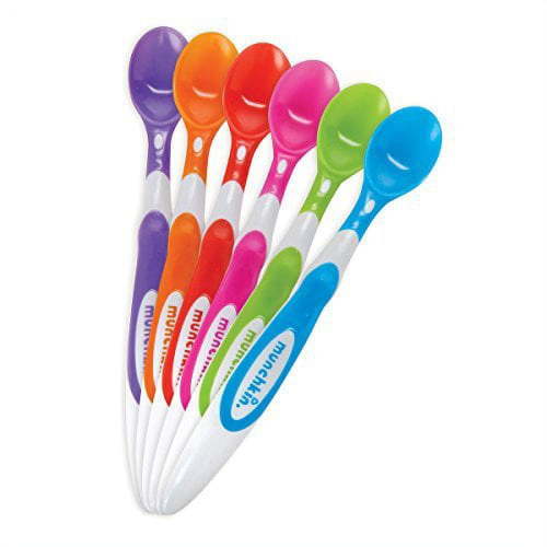 Munchkin Soft-Tip Infant Plastic colored spoons, 6 Pack