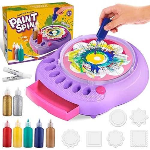 Easter Arts and Crafts for Kids Ages 4-8,Paint Spin Art Machine Kit,Art Craft Set for 6-9 Year Old,Cool Painting Spinner Toys Kits Set,Art Supplies Birthday Gifts for Boy Girl Ages 6 7 8 9 10 11 12